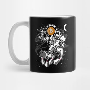 Astronaut Bowling Bitcoin BTC Coin To The Moon Crypto Token Cryptocurrency Blockchain Wallet Birthday Gift For Men Women Kids Mug